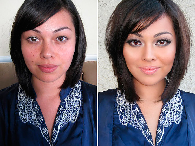 Sminke før og etter