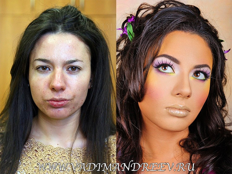 Sminke før og etter